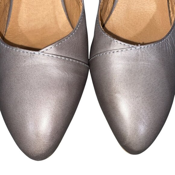 Miz Mooz Women's Aurora block stacked heel Pumps graphite gray women’s 39 - Picture 5 of 14